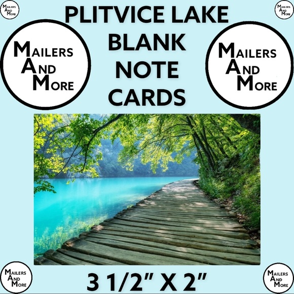 Mailers And More Other - 50  Cards Plitvice Lakes Blank Note, Thank You